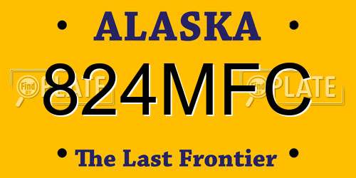 824MFC Alaska License Plate