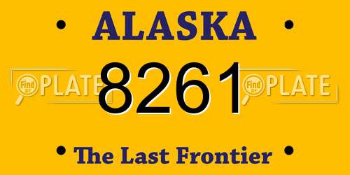 8261 Alaska License Plate