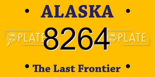 8264 Alaska License Plate