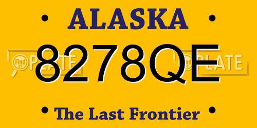 8278QE Alaska License Plate