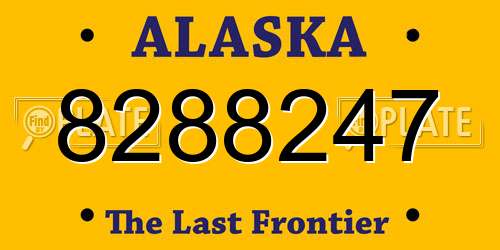 8288247 Alaska License Plate