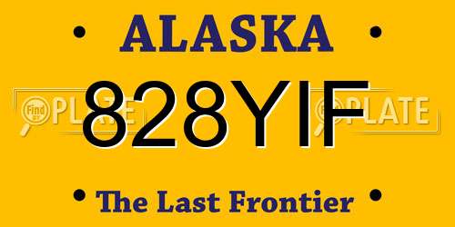 828YIF Alaska License Plate