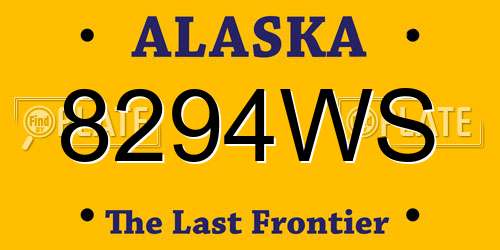 8294WS Alaska License Plate