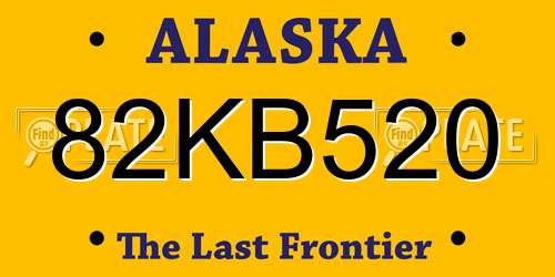 82KB520 Alaska License Plate