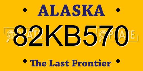 82KB570 Alaska License Plate