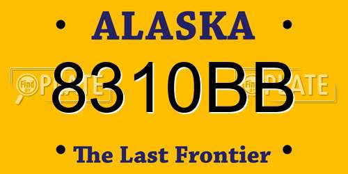 8310BB Alaska License Plate