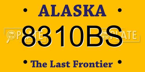 8310BS Alaska License Plate