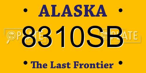 8310SB Alaska License Plate