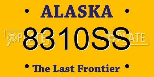 8310SS Alaska License Plate