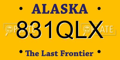 831QLX Alaska License Plate