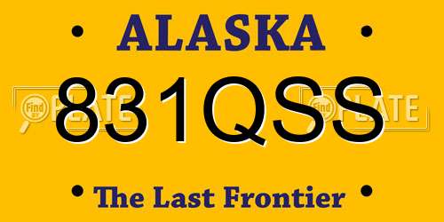 831QSS Alaska License Plate