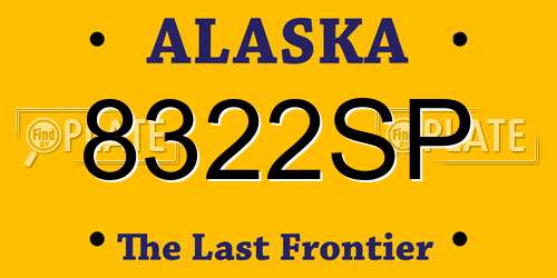 8322SP Alaska License Plate