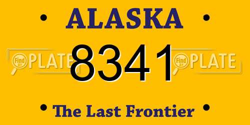 8341 Alaska License Plate