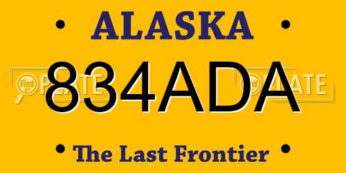 834ADA Alaska License Plate