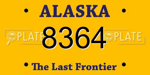 8364 Alaska License Plate