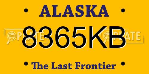 8365KB Alaska License Plate