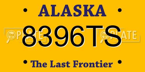8396TS Alaska License Plate
