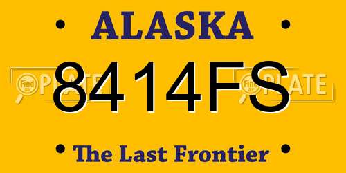 8414FS Alaska License Plate