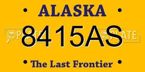 8415AS Alaska License Plate