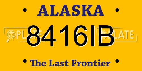 8416IB Alaska License Plate