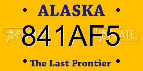 841AF5 Alaska License Plate