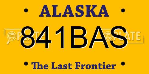 841BAS Alaska License Plate