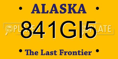 841GI5 Alaska License Plate