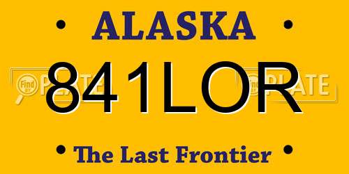 841LOR Alaska License Plate