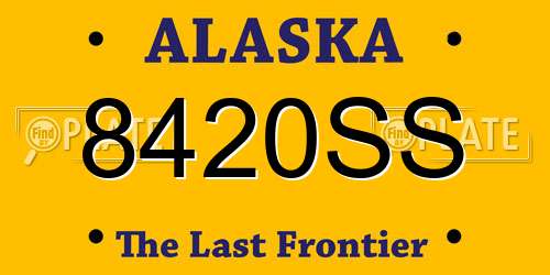 8420SS Alaska License Plate