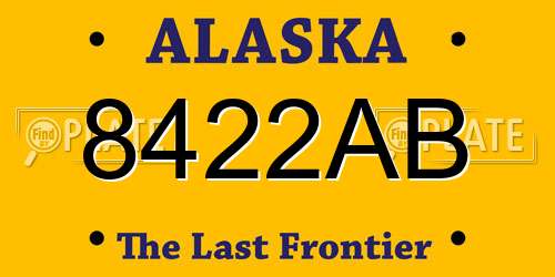 8422AB Alaska License Plate