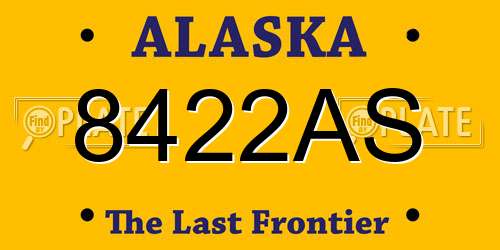 8422AS Alaska License Plate