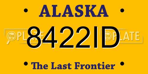 8422ID Alaska License Plate