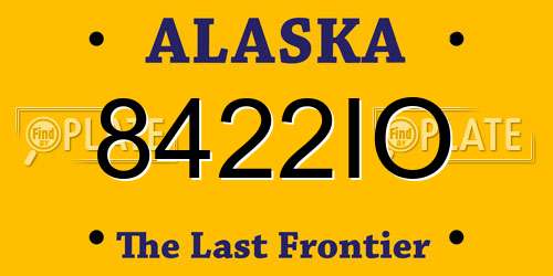 8422IO Alaska License Plate