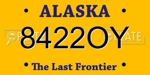 8422OY Alaska License Plate