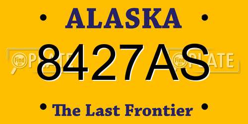 8427AS Alaska License Plate