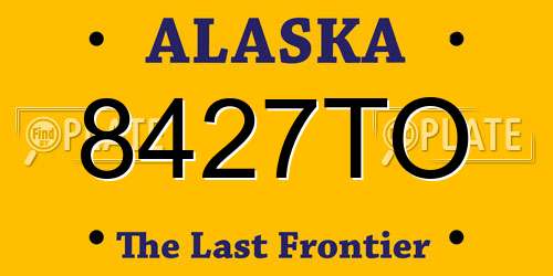 8427TO Alaska License Plate