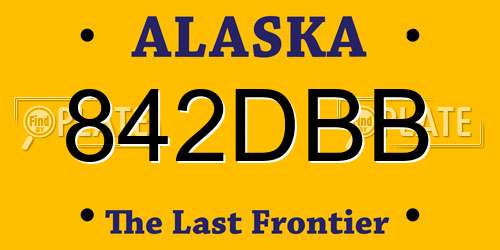 842DBB Alaska License Plate