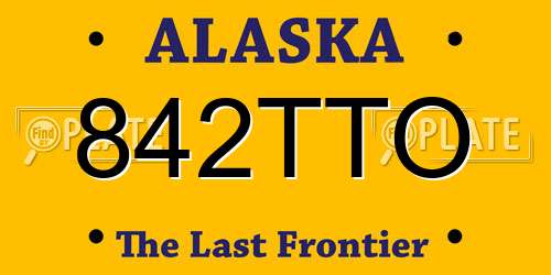 842TTO Alaska License Plate