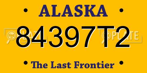 84397T2 Alaska License Plate