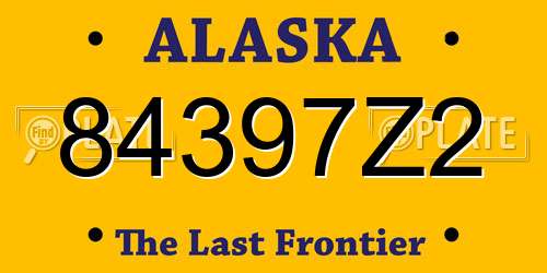 84397Z2 Alaska License Plate