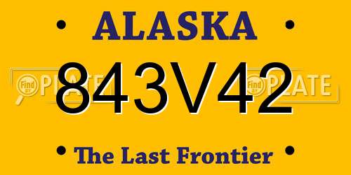 843V42 Alaska License Plate