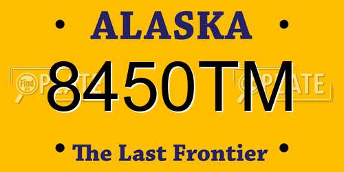 8450TM Alaska License Plate