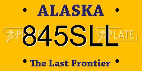 845SLL Alaska License Plate