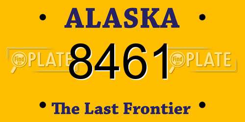 8461 Alaska License Plate