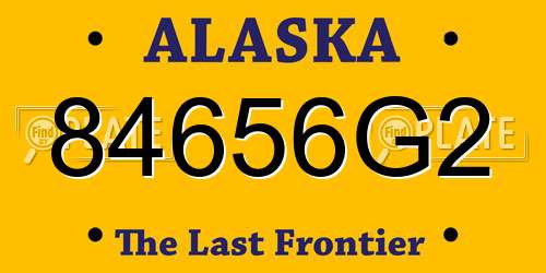 84656G2 Alaska License Plate