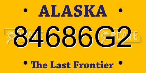 84686G2 Alaska License Plate