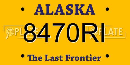 8470RI Alaska License Plate