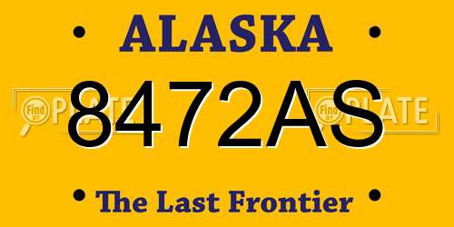 8472AS Alaska License Plate