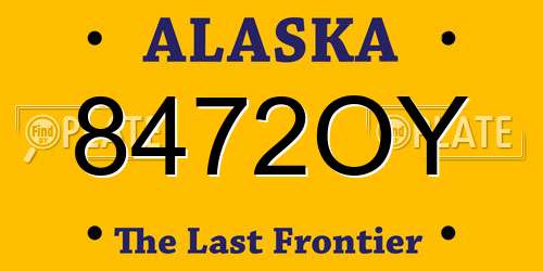 8472OY Alaska License Plate