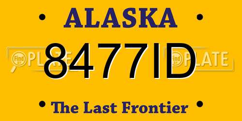 8477ID Alaska License Plate